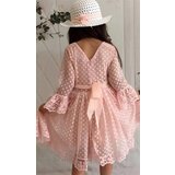 Dewberry N8712 Princess Model Girls Dress with Hat & Lace-PINK | Shoptok.si