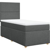  Krevet s oprugama i madracem tamnosivi 90 x 190 cm od tkanine | shoptok.hr