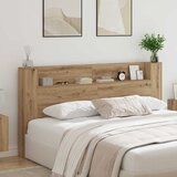  Uzglavlje za pohranu s LED-om Hrast artisan Konstruirano drvo | shoptok.hr