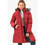 Dewberry Z6774 WOMEN'S COAT-BURGUNDY Cijene