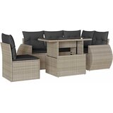 Maison Chic Seti vrtnega pohištva - Vrtna garnitura - Vrtni pohištvo set 6-delna z blazinami siv poli ratan, (21807000) | Shoptok.si