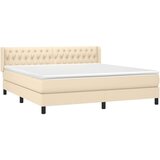  Krevet s oprugama i madracem krem 180x200 cm od tkanine | shoptok.hr