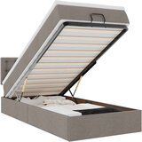 vidaXL Otomanski posteljni okvir z vzmetnico taupe 90x190 cm blago, (21610184) | Shoptok.si