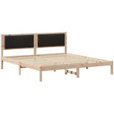  Krevetna konstrukcija Crna 180 x 200 cm Čvrsto borovo drvo | shoptok.hr