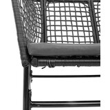  Vrtna garnitura - 3-dijelni vrtni blagovaonski set s jastucima od crnog | shoptok.hr