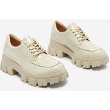 Resti Women's light beige lacquered lace-up shoes Ginara - Footwear | shoptok.hr