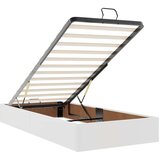 vidaXL Otomanski posteljni okvir z vzmetnico bel 100x200 cm um. usnje | Shoptok.si