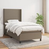 vidaXL Box spring postelja z vzmetnico taupe 90x200 cm blago Cene