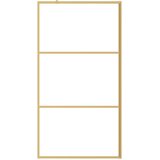  Stijenka za walk-in tuš sa staklom ESG zlatna 100 x 195 cm | shoptok.hr