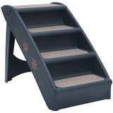 vidaXL Zložljive stopnice za pse 4-delne temno sive, (20766547) | Shoptok.si