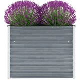 vidaXL Visoka greda iz pocinkanega jekla 100x40x77 cm sive barve Cene