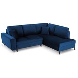 Cosmopolitan Design Plava baršunasti sklopiva/s prostorom za odlaganje kutna garnitura (s desnim kutom/u obliku slova L) Kyoto – | shoptok.hr
