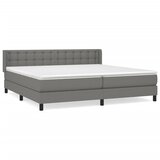 Maison Chic Box spring postelja - Vzmetna postelja z vzmetnico temno siva 200x200 cm blago SL19827, (21893594) | Shoptok.si