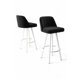 Hanah home set barskih stolica (6 komada) atex black white Cene