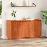 vidaXL Strani šal Rjava 111 x 34 x 60 cm Trden borov les | Shoptok.si