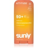 Attitude Sunly Tropical Coco mineralna zaščitna krema za obraz in telo v paličici SPF 50+ 60 g | Shoptok.si