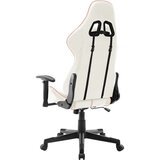 vidaXL Gaming stol belo in roza umetno usnje | Shoptok.si