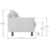 Atelier Del Sofa Trosed Sparrow 3, 223x89x87cm, Maslinasta | Eponuda.ba