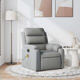 vidaXL masažni fotelj svetlo sivo blago | Shoptok.si