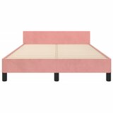  Okvir za krevet s uzglavljem ružičasti 120 x 200 cm baršunasti | shoptok.hr