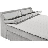 MID.YOU POSTELJA BOXSPRING 200 cm x 240 cm , tekstil, leseni material srebrne barve | Shoptok.si