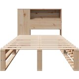  Krevet s regalom za knjige bez madraca 90x190 cm masivno drvo | shoptok.hr