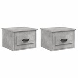 Zidni noćni ormarići 2 kom siva boja betona 41,5 x 36 x 28 cm | shoptok.hr
