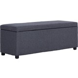 vidaXL Klop s prostorom za shranjevanje 116 cm temno siv poliester Cene