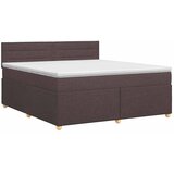  Boxspring krevet s madracem Tamno smeđa 160 x 200 cm Tkanina - Tamno smeđa 160 x 200 cm Dizajn linija | shoptok.hr