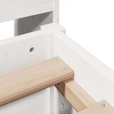 vidaXL Krevet s regalom z knjige bez madraca bijeli 140x190cm borovina | shoptok.hr