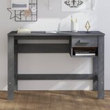vidaXL Pisalna miza temno siva 110x40x75 cm trdna borovina Cene
