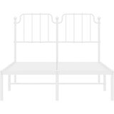  Metalni okvir za krevet s uzglavljem bijeli 120x200 cm | shoptok.hr