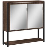 Maison Chic Kopalniška omarica - Kopalniški kabinet z ogledalom rjavi hrast 60x16x60 cm, (21794449) Cene