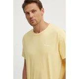 PepeJeans Bombažna kratka majica AARON moška, rumena barva, PM509426