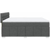  Krevet s oprugama i madracem tamnosivi 200 x 200 cm od tkanine | shoptok.hr