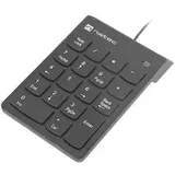  GOBY 2 številčna / numerična tipkovnica, numpad, membranska, 18 tipk, kompaktne dimenzije, Plug&Play, USB Type-A, 150cm kabel, črna, (21730222)