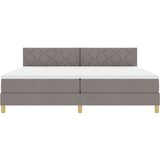  Krevet s kutijom opruga s madracem Taupe 200x200 cm Tkanina | shoptok.hr