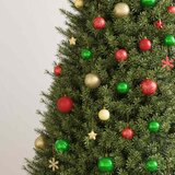  Set božićnih kuglica 112 komada crveni/zeleni/zlatni polistiren | shoptok.hr