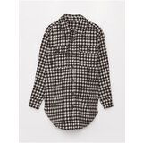 LC Waikiki Shirt Collar Plaid Long Sleeve Maternity Tunic | Shoptok.si