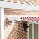  Skrovita tenda Crvena i bijela 600 × 350 cm Tkanina i čelik | shoptok.hr