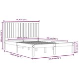  Okvir za krevet od masivnog drva 180 x 200 cm 6FT veliki bračni | shoptok.hr