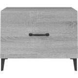  Stolić za kavu s metalnim nogama siva boja hrasta 50x50x40 cm | shoptok.hr