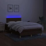  Box spring postelja z vzmetnico LED tem. rjava 120x200 cm blago, (20725724) | Shoptok.si