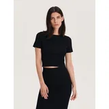bluza iz viskoze - črna