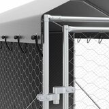 Vanjski kavez za pse s krovom srebrni 2x6x2,5 m pocinčani čelik | shoptok.hr