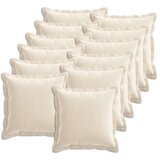  Presvlaka za jastuk 12 kom. HOUTEN Krem 45 x 45 cm - Dizajn s paspulom Krem 45 x 45 cm | shoptok.hr