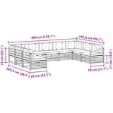  Set vanjskih sofa 9 pcs Bijela i krem 404 x 245,5 x 73 cm | Eponuda.com