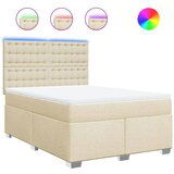 Maison Chic Box spring postelja - Vzmetna postelja z vzmetnico krem 140x200 cm blago SL24557, (21879313) | Shoptok.si