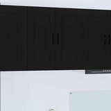 vidaXL Stenska kuhinjska omarica Črna 80 x 31 x 80 cm Konstruiran les | Shoptok.si