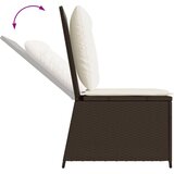  Nagibna vrtna sofa s jastucima smeđa od poliratana | shoptok.hr